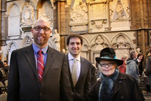eSteve, Nick an Nan in Westminster Abbey after the ceremony